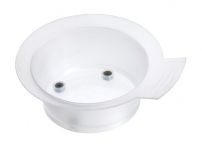 Чаша для краски DEWAL, прозрачная, с ручкой,с резинкой на дне 240 мл