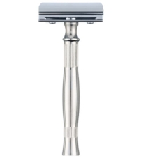 Станок для бритья Erbe с двумя лезвиями, ручка- высококачественная нержавеющая сталь, цвет: хром