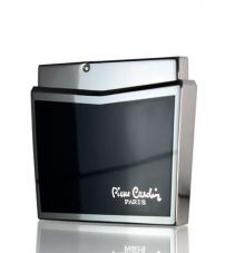 Зажигалка "Pierre Cardin" газовая пьезо, сплав цинка, покрытие хромированное + черный лак