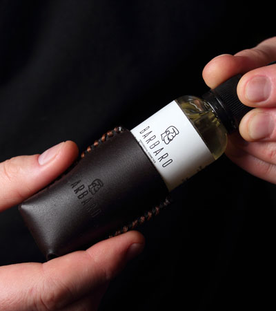 Кожаный чехол для масла 30 мл. BARBARO