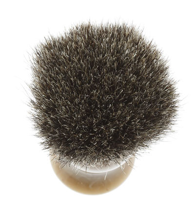 Помазок для бритья IL Ceppo, каучуковая смола, барсучий ворс, рукоять - серый перламутровый цвет