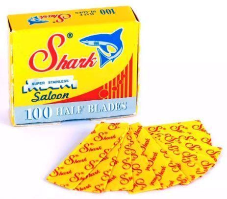 Лезвия для шаветты Shark Super Stainless Single Edge Razor Blades 100шт