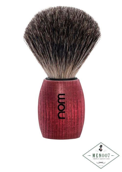 Помазок NOM, OLE натуральный барсучий ворс, мореный ясень