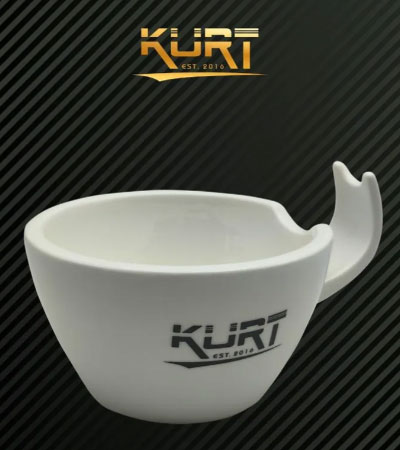 Чаша для бритья керамическая с ручкой , K-40060 KURT 