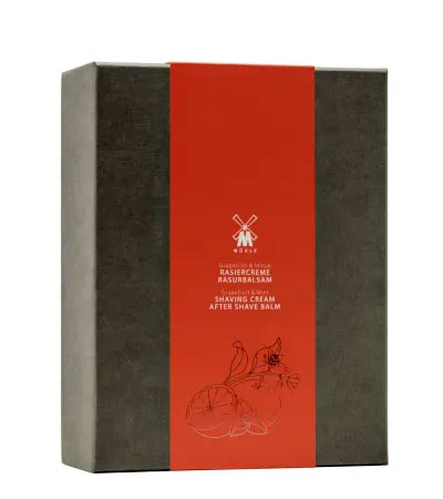 Набор для бритья MUEHLE, крем для бритья и бальзам после бритья, Грейпфрут и Мята