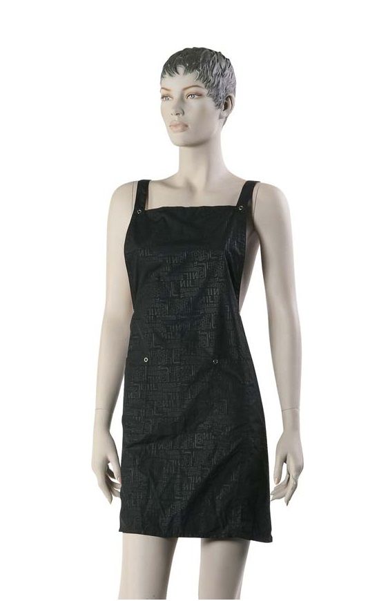 Фартук мастера DEWAL для стрижки "Буквы", нейлон, черный 76x65 см