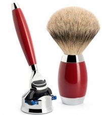 Бритвенный набор MUEHLE EDITION, барсучий ворс высшей категории Silvertip, бритва Fusion, китайский лак