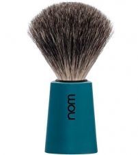 Помазок NOM CARL, натуральный барсучий ворс, голубой пластик