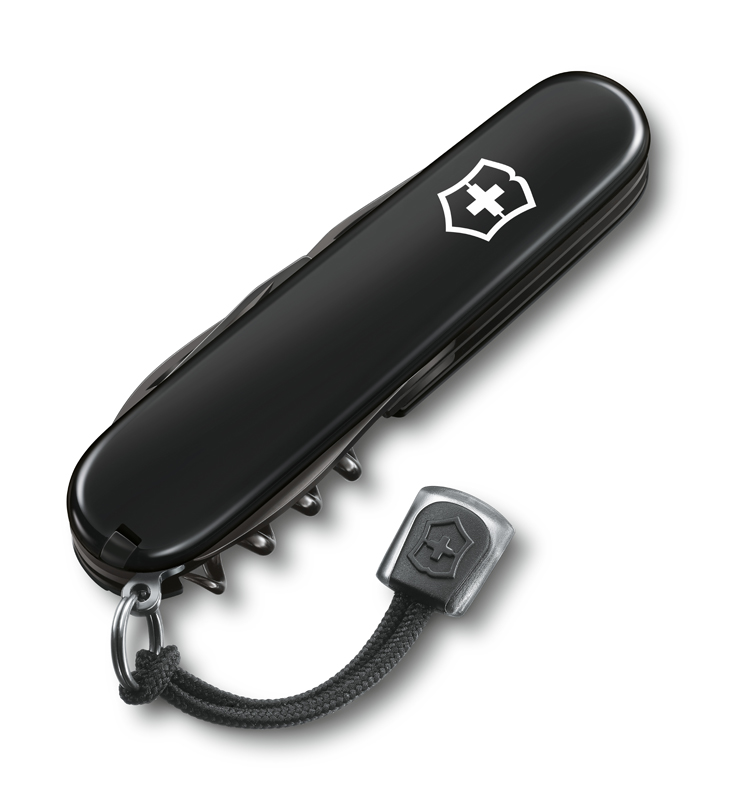 Нож перочинный VICTORINOX Spartan Onyx Black, 91 мм, 12 функций, чёрный, со шнурком в комплекте