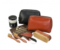 Набор-сумка с обувной косметикой, кожа, ягуар La Cordonnerie Anglaise