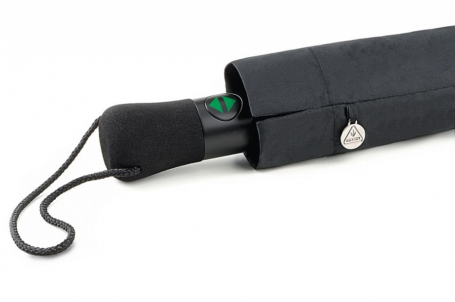 Мужской черный зонт-автомат с огромным куполом Jumbo, Fulton G323-01