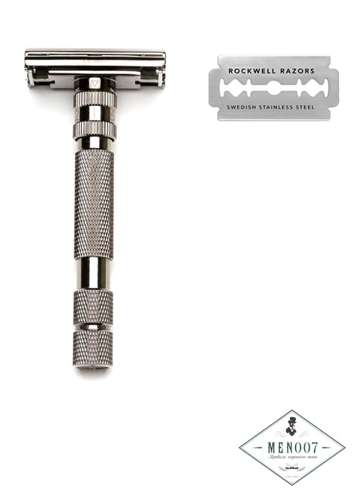 Т-образная бритва Rockwell Model T, темный хром