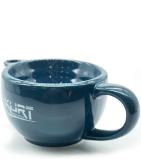 Скаттл керамический для бритья двухконтурный с ручкой синего цвета, K_40057 KURT