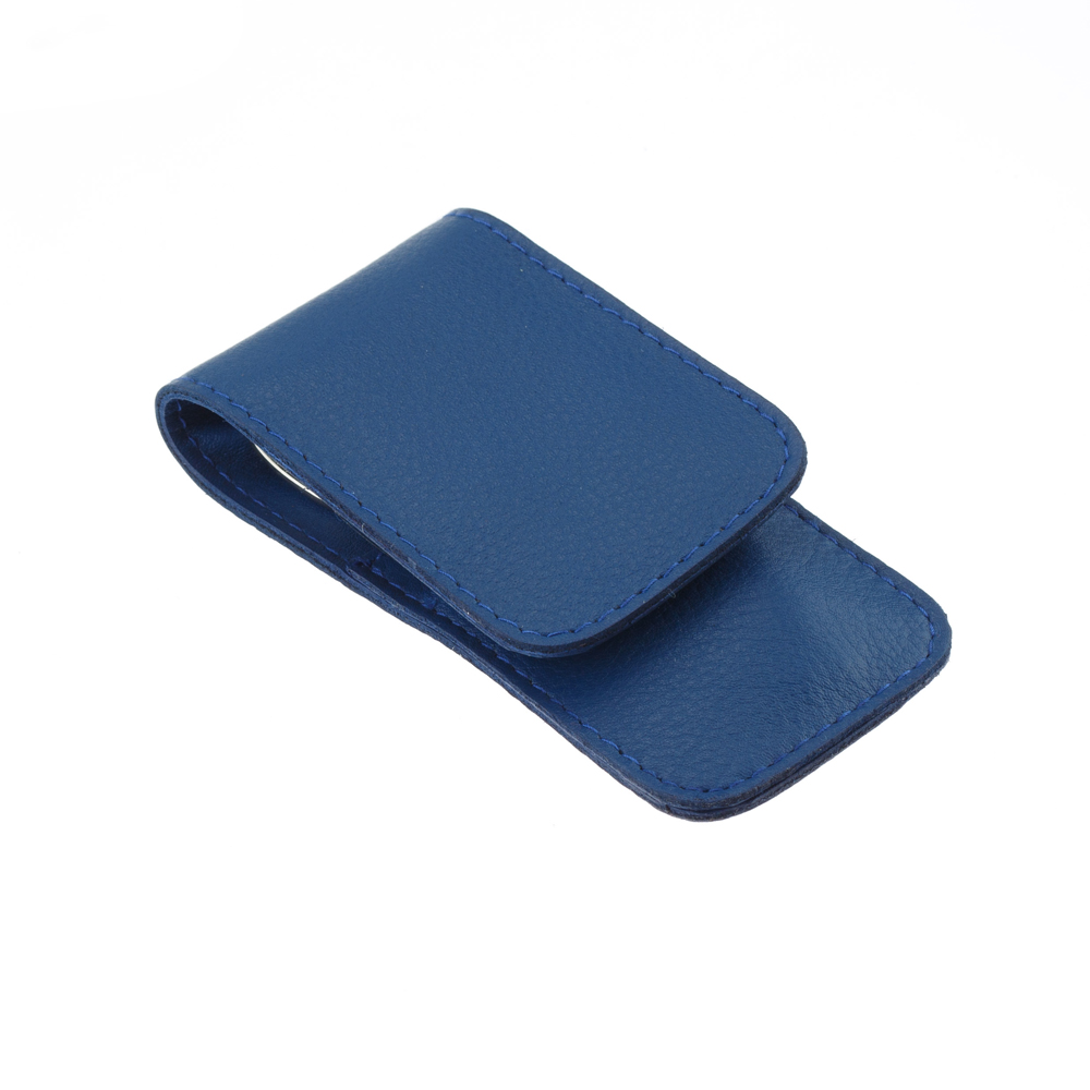 Маникюрный набор YES, 3 пр. 9071 Футляр: натуральная кожа, цвет синий 9071