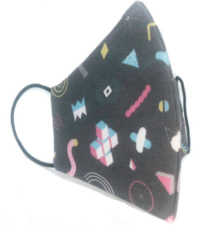 Маска защитная многоразовая "ФИГУРЫ" женская