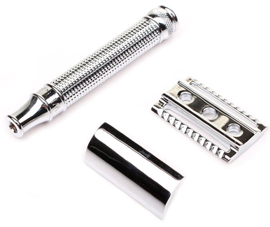 T-образный станок для бритья Edwin Jagger Edwin Jagger DE3D14BL Laser Diamond хром эффект алмаза