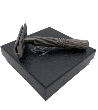 Дорожная бритва KURT (4 части) в мешочке и подарочной фирменной коробке K-20014 B(Бронза)