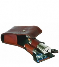 Дорожный набор (бритва Fusion, cкладной помазок из барсучего ворса Pure и кожанный чехол коричневого цвета с магнитной застежкой) EJRT2F