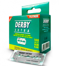 Сменные лезвия для т-образной бритвы Derby Extra Platinum -100шт.