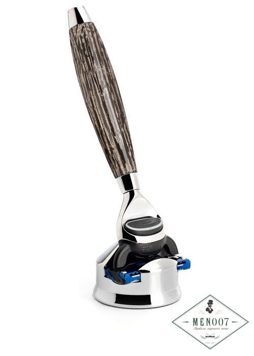 Бритва MUEHLE EDITION, Fusion, мореный дуб, стерлинговое серебро