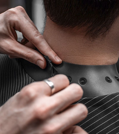 Пеньюар с неопреновым воротником Rebel Barber Dark Obsidian