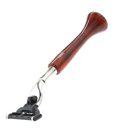 Станок для бритья IL Ceppo, MACH3, каучуковая смола, рукоять - коричневый цвет