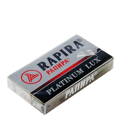 Блок сменных лезвий для влажного бритья "Рапира" platinum lux в листах 1 лист*20 пачек*5 лезвий