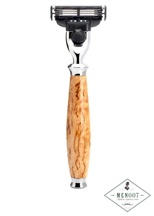 Бритва MUEHLE PURIST, Mach3, каповая береза