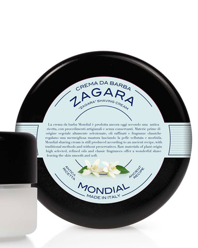 Крем для бритья Mondial "ZAGARA" с ароматом флёрдоранжа, пластиковая чаша plexiglas, 150 мл