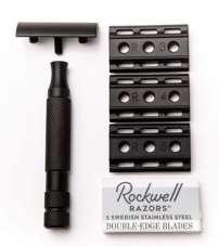 Т-образная бритва Rockwell 6S, нержавеющая сталь, черная