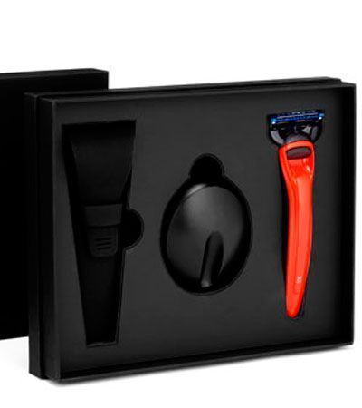 Набор Bolin Webb X1, бритва X1 красная, подставка черная, дорожный чехол