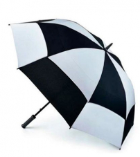Мужской зонт-гольфер с двойным куполом «Черный-белый», механика,S669-2986 Stormshield, Fulton