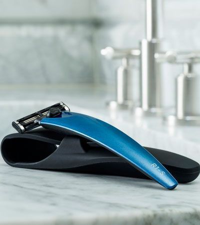 Подарочный набор Bolin Webb R1, бритва R1-S синяя, дорожный чехол