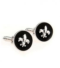 Запонки из стали лилия Spikes