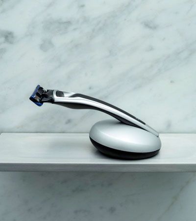 Подарочный набор Bolin Webb X1, бритва X1 серебристо-черная, подставка X1 серебристая