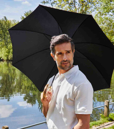 Зонт мужской полуавтомат Fulton G857-3559 CharcoalCheck (Серая клетка)