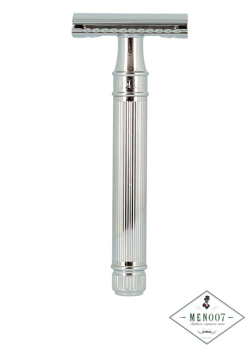 Бритва Edwin Jagger DEL89LI14BL ребристый хром удлиненная