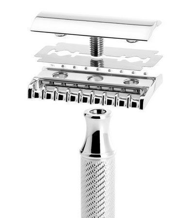 Т-образная бритва R 41 MUEHLE TRADITIONAL, хром, open comb