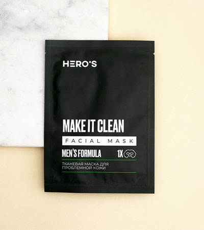 Тканевая маска для проблемной кожи Hero'S Make It Clean Facial Mask - 20 г