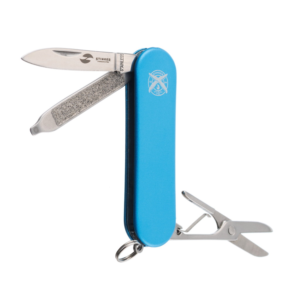 Нож перочинный STINGER FK-K7003LG-BLUE
