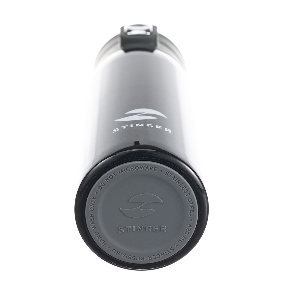 Термокружка 0,42 л STINGER HD-420-83BLK