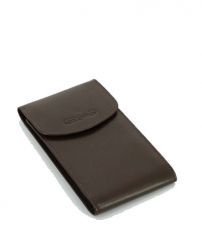 Визитница S.Quire, натуральная воловья кожа, коричневый, гладкая, 13x7,6 см