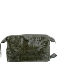 Косметичка мужская Truefitt & Hill Gentleman's Wash Bag / Зелёный крокодил