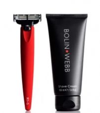 Подарочный набор Bolin Webb R1, бритва R1-S красная, крем для бритья Bolin Webb