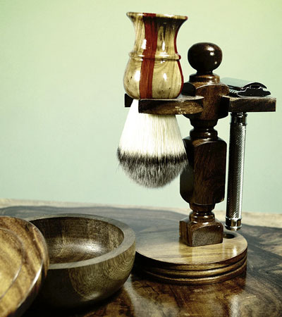 Помазок для бритья Барсучий ворс Metzger Olive/Orange wood Sb-11251