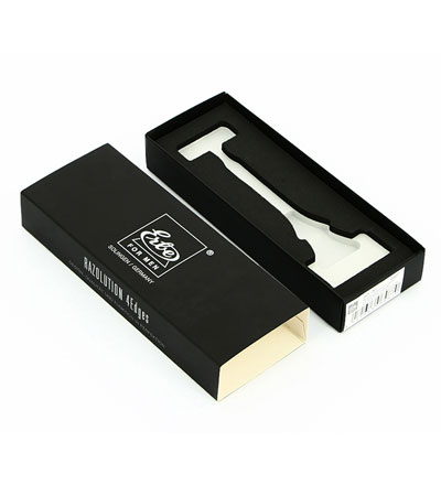 Станок для бритья Erbe с двумя лезвиями, цвет хром, ручка- дерево.