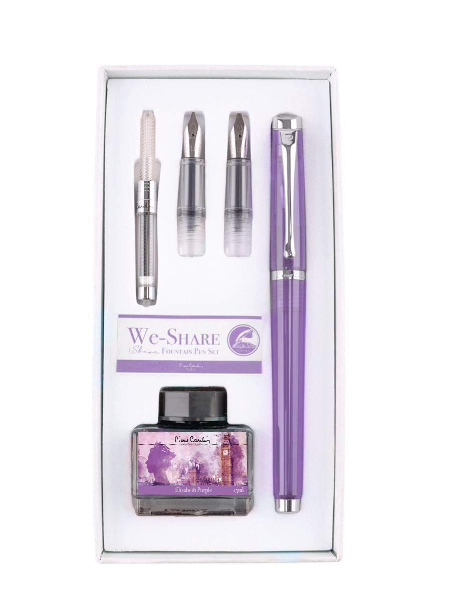 Набор WE-SHARE: перьевая ручка + сменные насадки + конвертер + чернила PIERRE CARDIN PCW-001-2