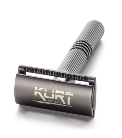 Дорожная бритва KURT (4 части) в мешочке и подарочной фирменной коробке K-20014 B(Бронза)