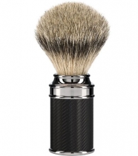 Помазок MUEHLE TRADITIONAL, барсучий ворс высшей категории Silvertip, черный хром