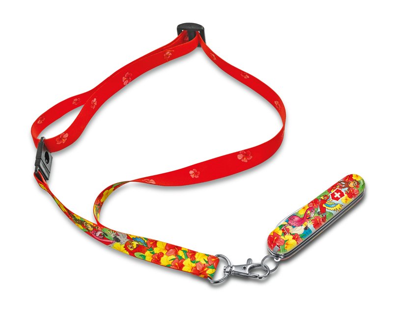 Набор для детей VICTORINOX "Попугай": перочинный нож 84 мм, шнурок на шею, книга-раскраска